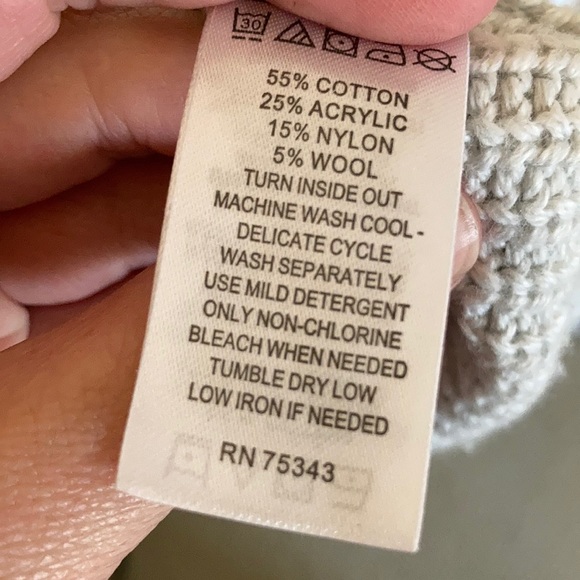 Corset Back Cardigan Sweater XL holidays gray cream - Picture 4 of 6